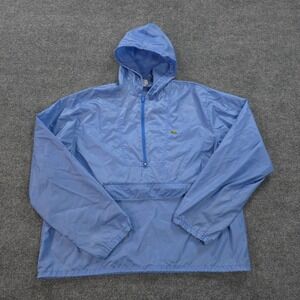 Vintage Izod Lacoste Jacket Mens Extra‎ Large Blue Logo Anorak Windbreaker 80s